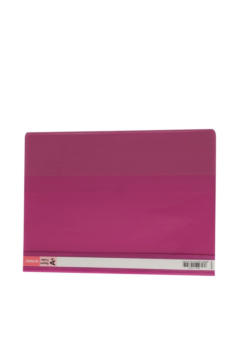 Maxi Maxi RPFP REPORT FILE A4 PINK,Clear Front Covers Project with Fasteners for School Office, Pink  - Image 3