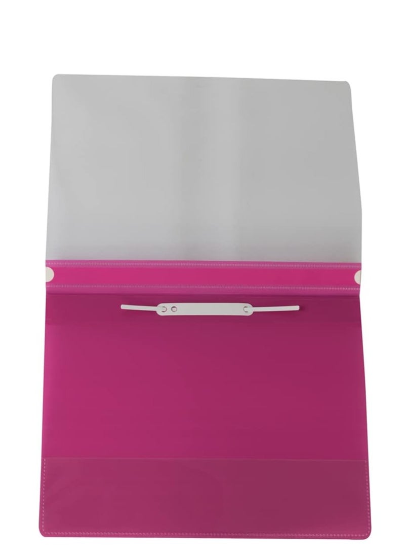 Maxi Maxi RPFP REPORT FILE A4 PINK,Clear Front Covers Project with Fasteners for School Office, Pink  - Image 2