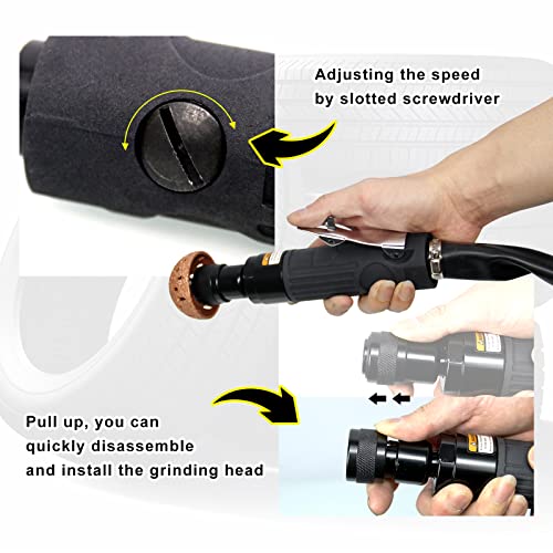 RYANSTAR RACING 2500rpm Low Speed Air Tire Buffer Tire Repair Kit Polishing Cleaning Tool Pneumatic Automatic Buffing Wheel Machine Tire Patch Tools Rear Exhaust - Image 5