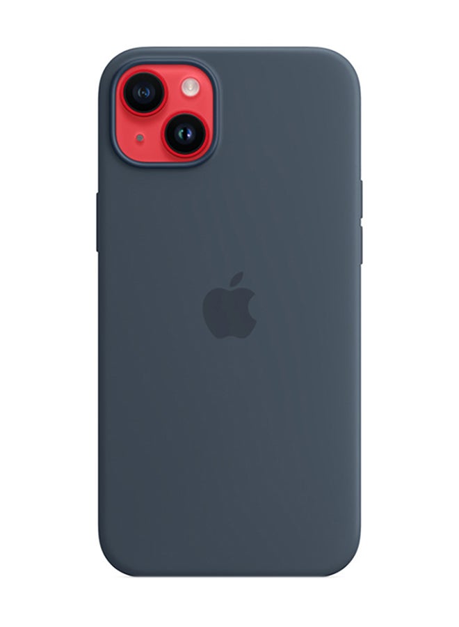 Apple iPhone 14 Plus Silicone Case with MagSafe Storm Blue - Image 1
