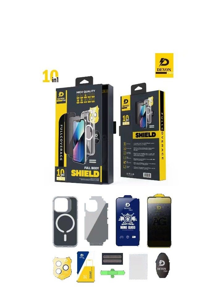 Devon iPhone 16 Pro Protection (Privacy Case) MagSafe 10in1 Package [iPhone Protection Package] The strongest complete protection for your phone ever - Image 3