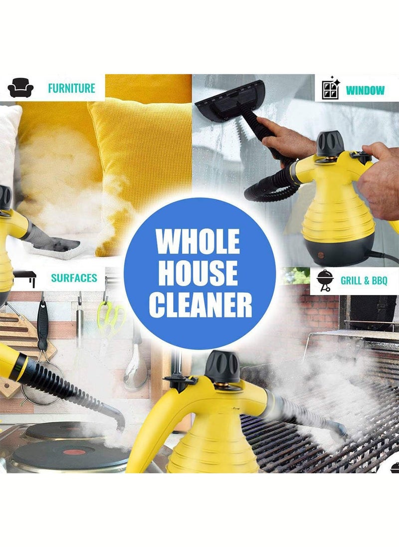 Generic - 1000W Multifunctional High Temperature Handheld Steam Cleaner with 9pcs Accessories Suitable for Kitchen Sofa Bathroom Window - Image 1
