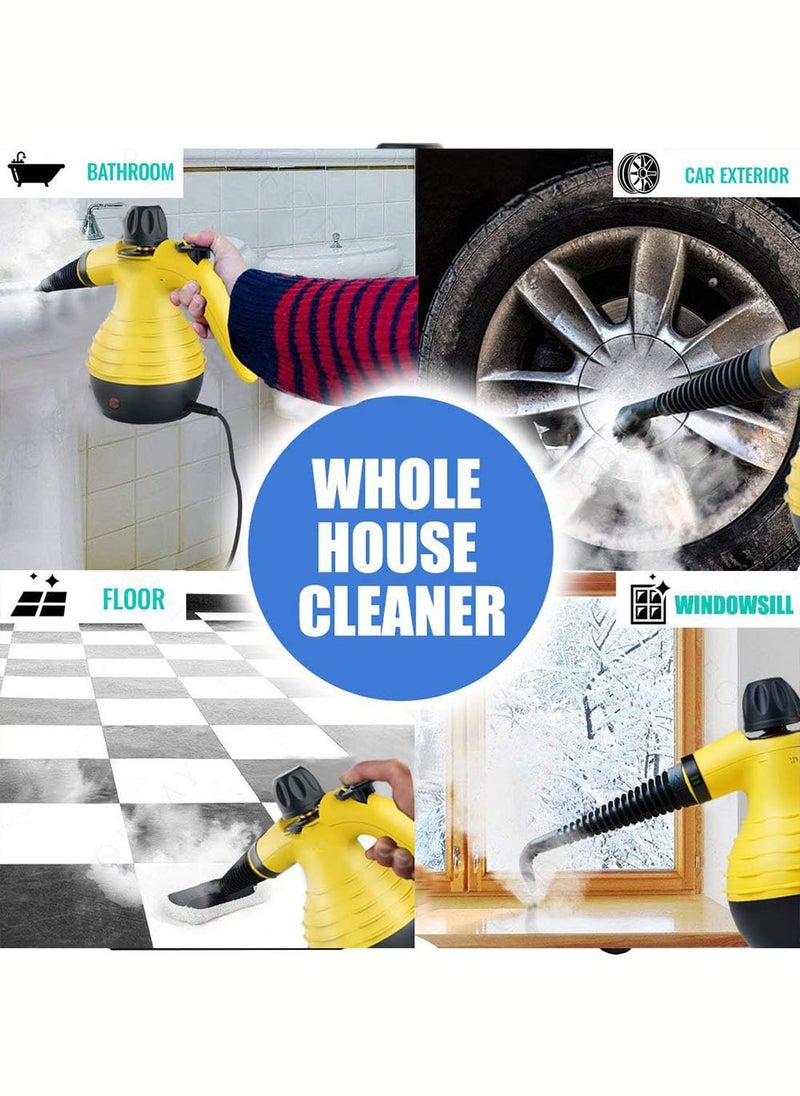 Generic - 1000W Multifunctional High Temperature Handheld Steam Cleaner with 9pcs Accessories Suitable for Kitchen Sofa Bathroom Window - Image 1