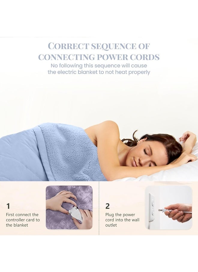 Thermee Micro Flannel Full-Size Electric Heated Blanket