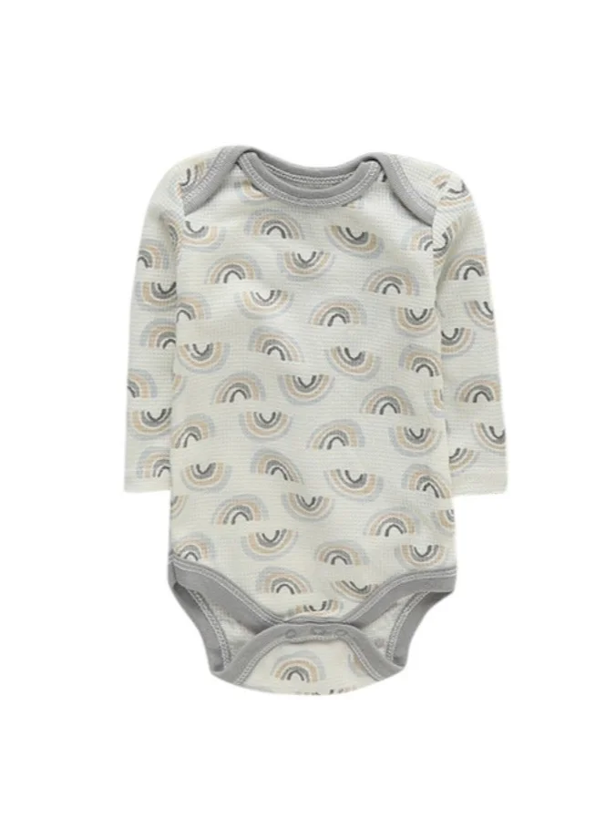 بمبىمىشى Bambimici 3-Pack Rainbow Print Long Sleeve Bodysuit
