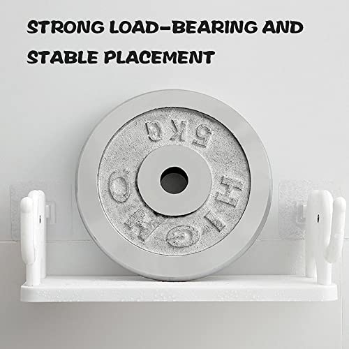 Styxon Self Adhesivecute Floating Shelves Wall Shelf for Kitchen Bathroom Entryway |Elephant Shape| 32.5 x 20 x 11.5 cm | Plastic | White - Image 5