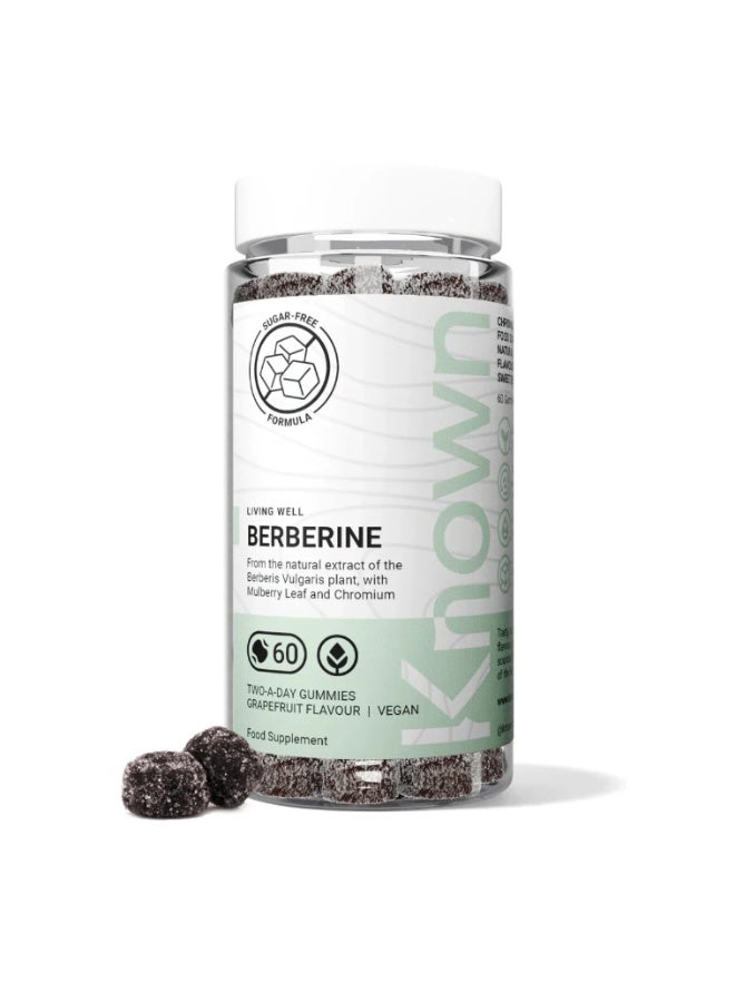 Known Berberine Gummies - Vegan | 250mg Berberine With Chromium– Sugar Free – GLP-1 Support, Metabolic Health & Blood Sugar Support