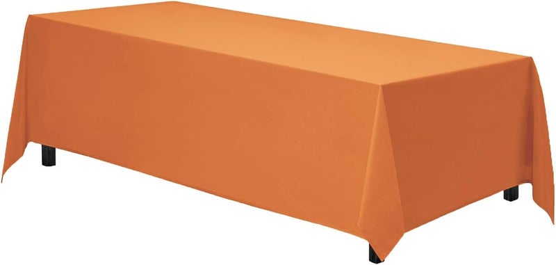 Gee Di Moda Ergonomic build Rectangle Tablecloth - 70 x 120 Inch Orange Table Cloth for 6 or 8 Foot Rectangle Tables - Heavy Duty Washable Fabric - for Holiday Party, Dinner, Weddings, Baby Shower & Events Practical experience crafted - Image 2