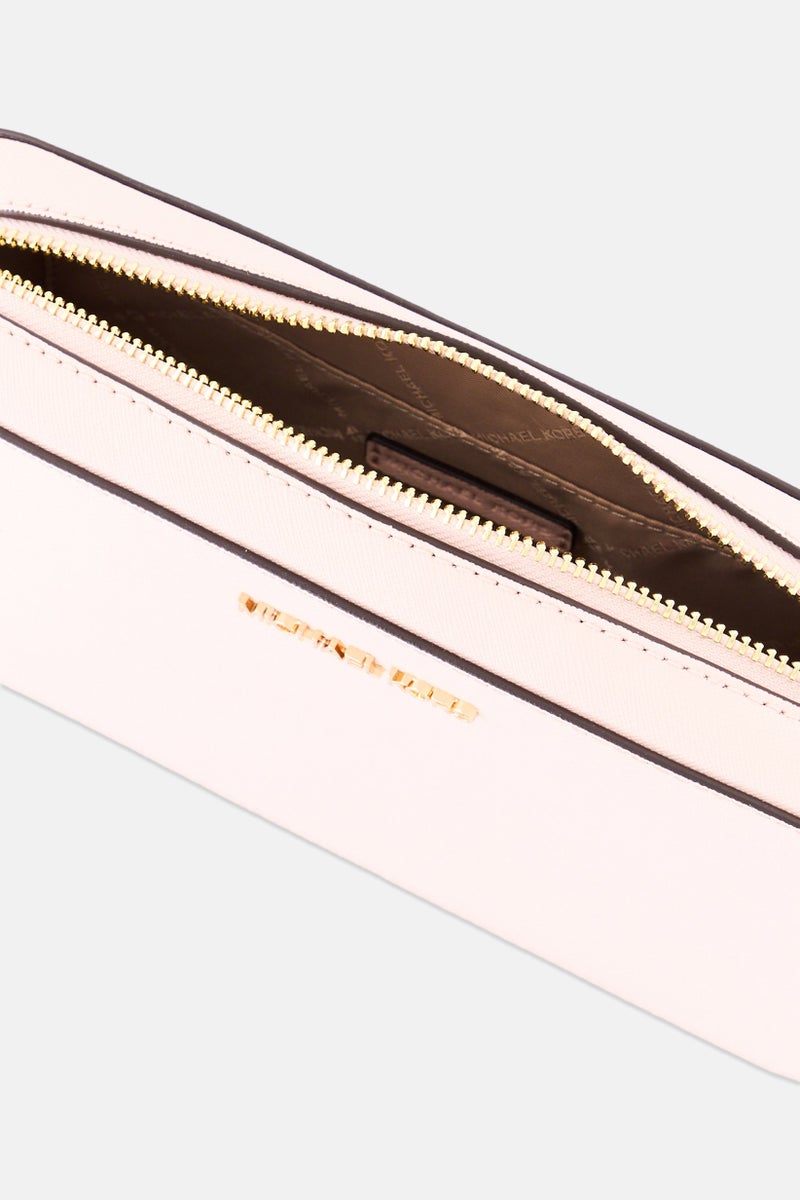 Women Brand Logo Crossbody Bag 16 H x 24 L x 5,5 W cm, Blush