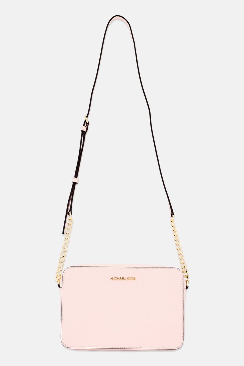 Women Brand Logo Crossbody Bag 16 H x 24 L x 5,5 W cm, Blush