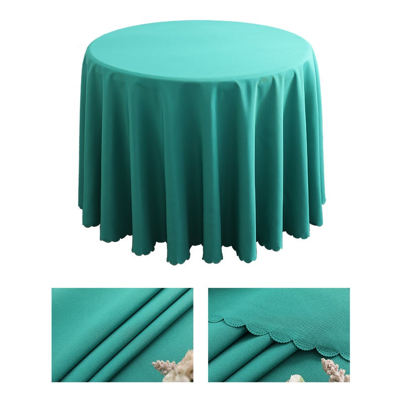 El Meeting Wedding Banquet Household Nordic Style Explosive Tablecloth Solid Color Round Tablecloth Polyester Tablecloth - Image 1