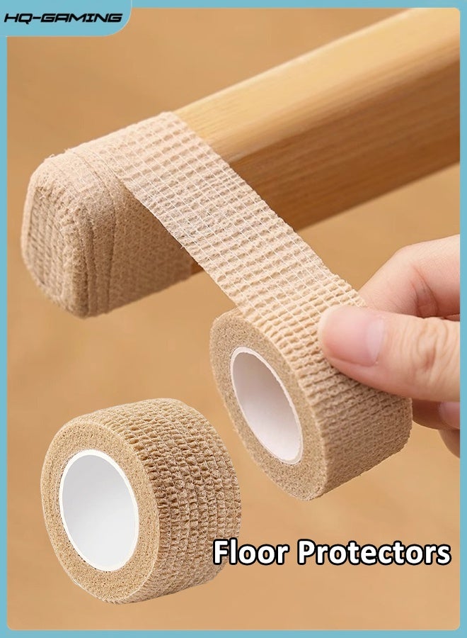 HQ-GAMING Chair Leg Floor Protectors, Furniture Feet Pads, Non-Slip Rubber Furniture Pads, Self Adhesive Anti Slip Furniture Chair Leg Pads, Non Slip Tape Floor Protector High Elastic Furniture Leg Socks (Beige)  - Image 1