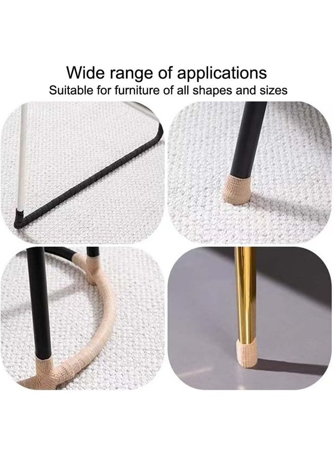 HQ-GAMING Chair Leg Floor Protectors, Furniture Feet Pads, Non-Slip Rubber Furniture Pads, Self Adhesive Anti Slip Furniture Chair Leg Pads, Non Slip Tape Floor Protector High Elastic Furniture Leg Socks (Beige)  - Image 4