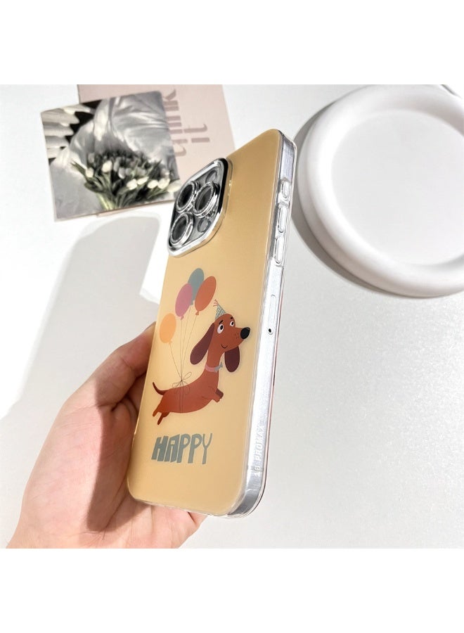 NIBEMINENT Cute Balloon Puppy Protective TPU Case Cover For iPhone 15 Pro Clear - Image 2