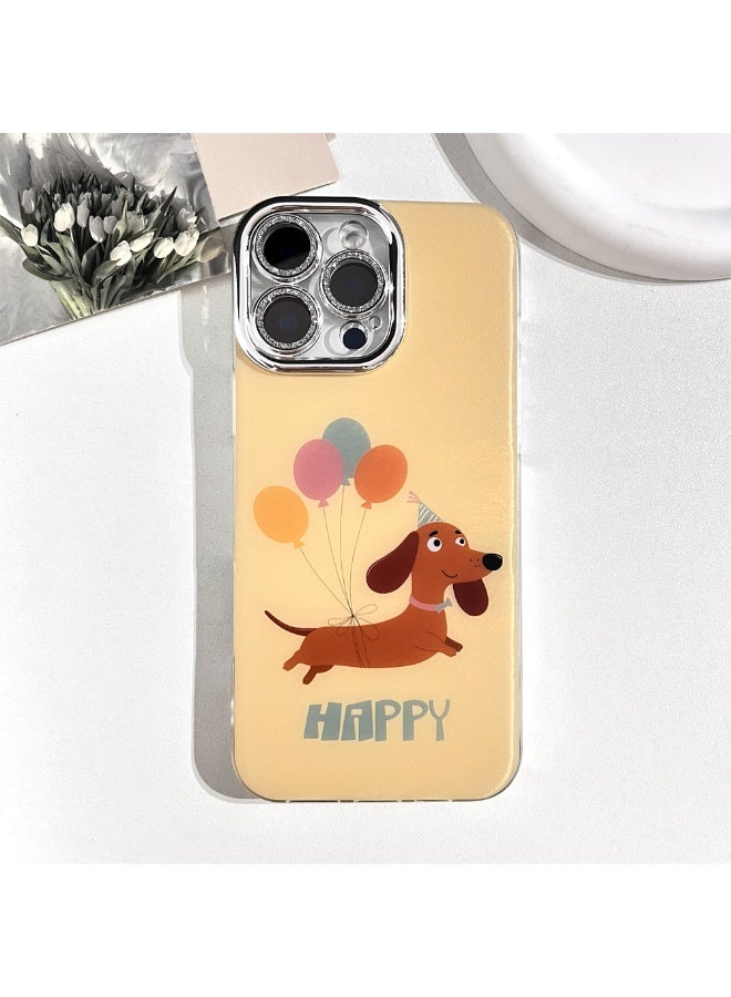 NIBEMINENT Cute Balloon Puppy Protective TPU Case Cover For iPhone 15 Pro Clear - Image 1