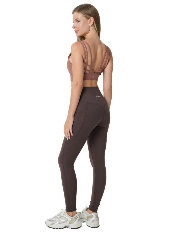 موهوكي موهوكي ليقنز رياضي Lily Side Pocket Leggings - بني شوكولاتة داكن