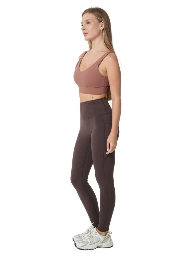 موهوكي موهوكي ليقنز رياضي Lily Side Pocket Leggings - بني شوكولاتة داكن