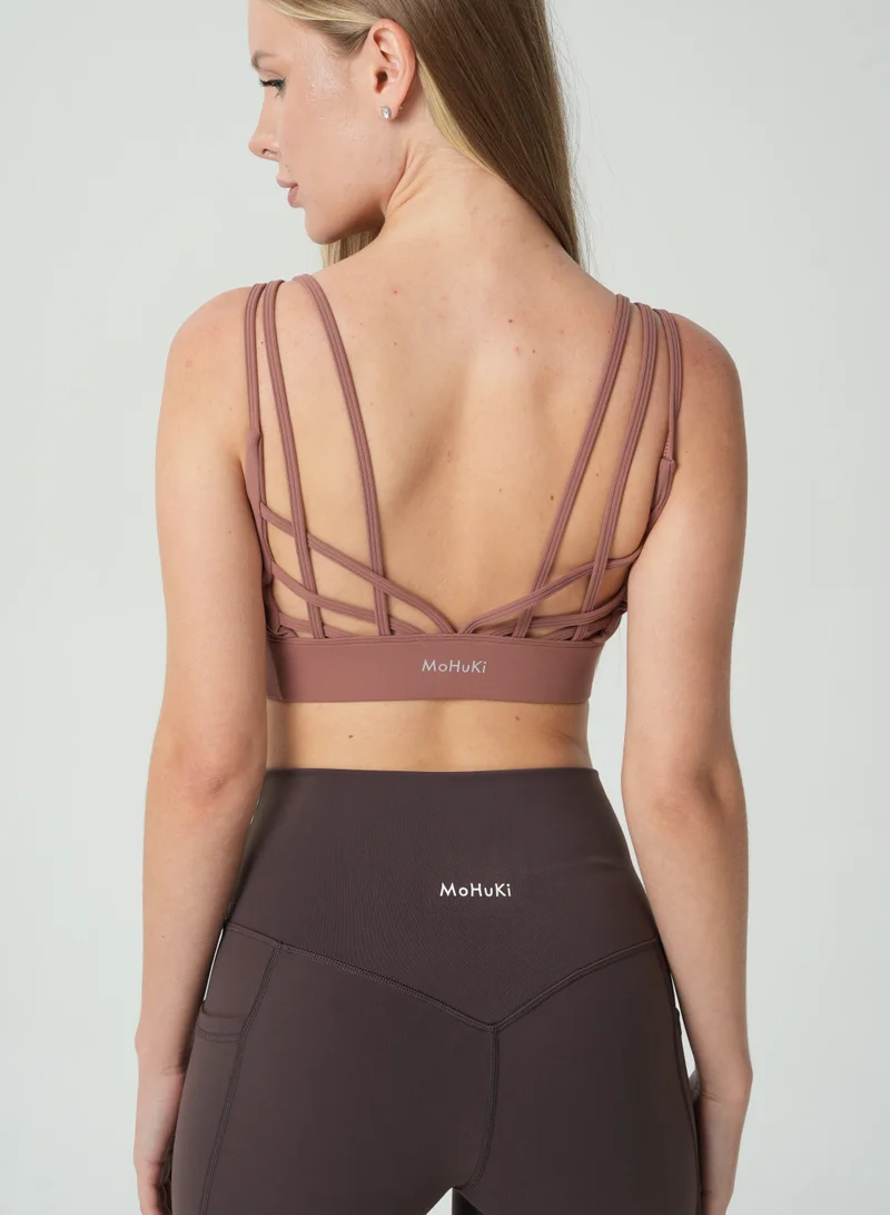 Mohuki Dark Chocolate Lily Side Pocket Leggings for Women | Best Price UAE