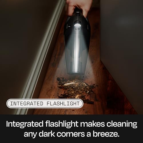 BUFF مكنسة BUFF المحمولة بدون سلك - مكنسة سيارة قابلة للشحن ومحمولة مع مصباح LED، أداة شق، فرشاة، وحقيبة تخزين للمنزل، المكتب، السيارة، والحيوانات الأليفة - سوداء - Image 4