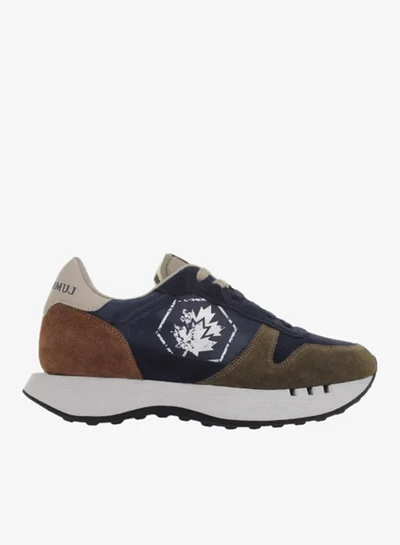 LUMBERJACK Lumberjack Men’s Suede & Mesh Casual Runner Sneaker – Multi-Tone Blue / Olive / Brown