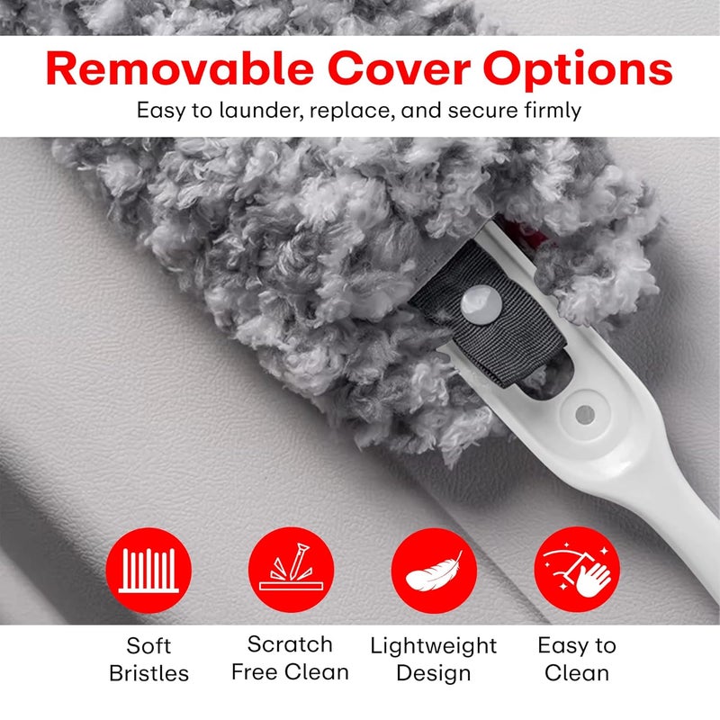 Prime Pick Multipurpose Microfiber Duster for Home and Car Use Grey - Image 5