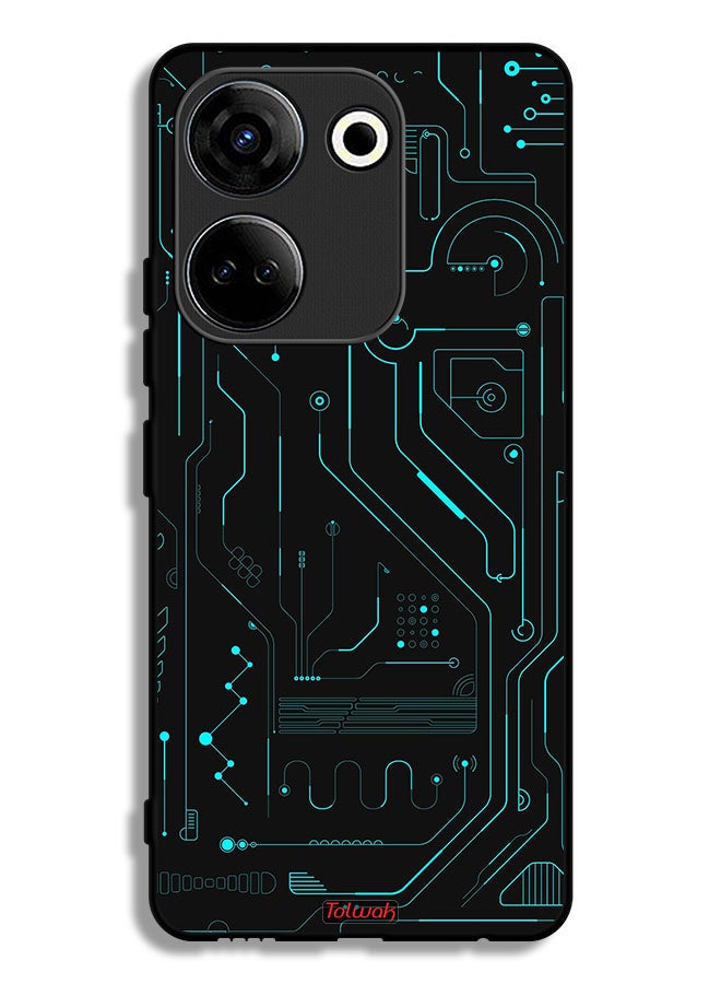 Tolwak Tecno Camon 20 Protective Case Cover Digital Art Circuits Minimalism Multiple Display - Image 1