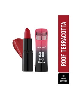 Seven Seas 3D Matte Velvet Finish Full Coverage Matte Long Lasting Lipstick Smooth Application Transferproof and Smudge Proof Highly Pigemented Lipstick for Women Roof Terracotta