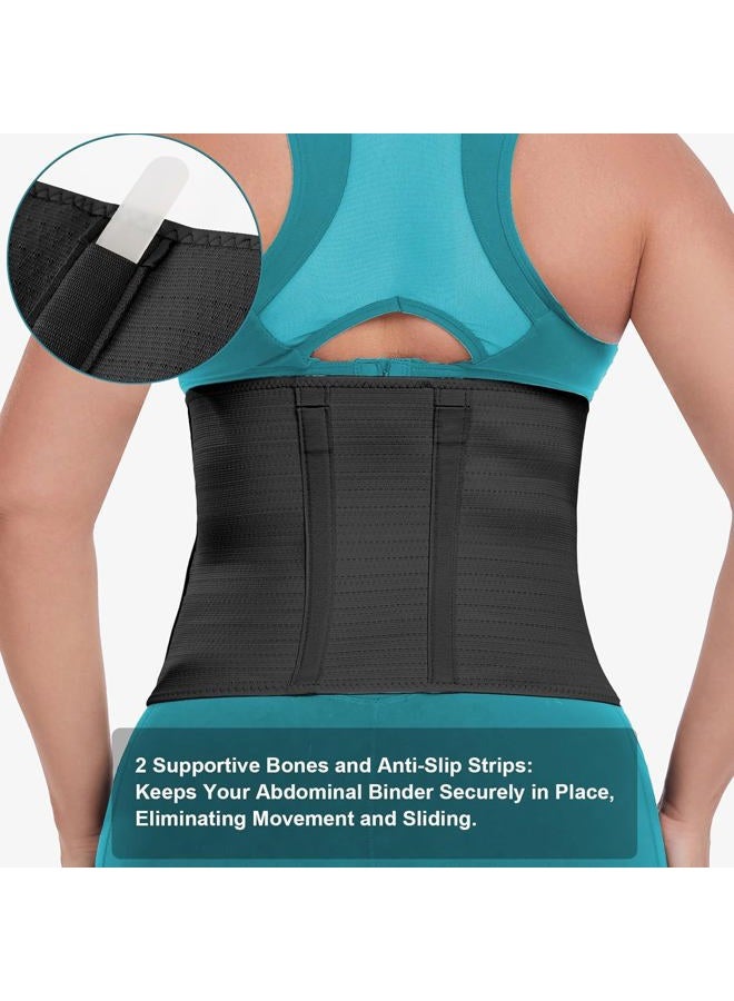 MAMODY Postpartum Belly Band abdominal Binder for Natural Delivery & C-Section, Adjustable Compression Wrap, Abdominal Support Belt (Black, X-Large) - Image 5