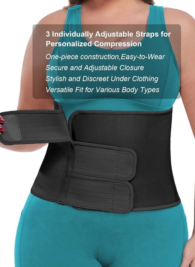 MAMODY Postpartum Belly Band abdominal Binder for Natural Delivery & C-Section, Adjustable Compression Wrap, Abdominal Support Belt (Black, X-Large) - Image 3