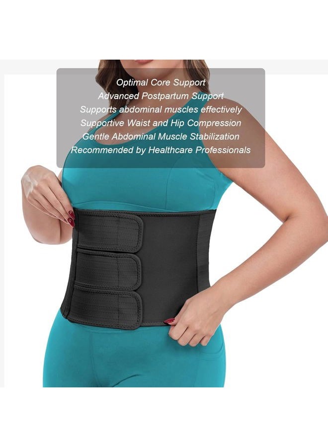 MAMODY Postpartum Belly Band abdominal Binder for Natural Delivery & C-Section, Adjustable Compression Wrap, Abdominal Support Belt (Black, X-Large) - Image 4