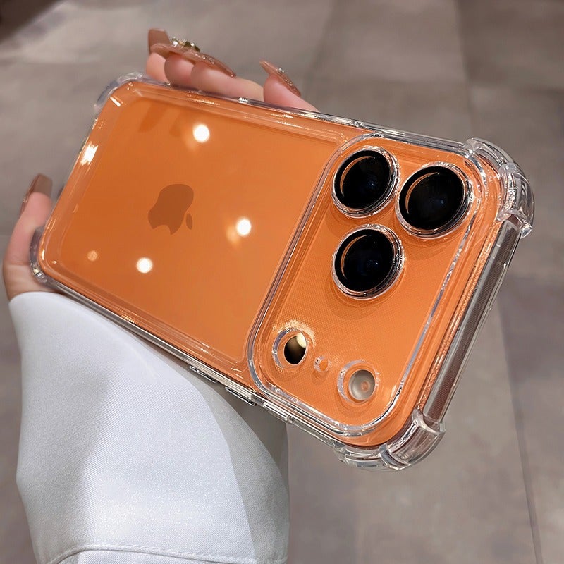 غطاء واقي بAcrylic لـ iPhone 16 / 16 Plus / 16 Pro / 16 Pro Max مع حماية من السقوط وتغطية كاملة مع مقاوم للصدمات مع قبضة مضادة للانزلاق مع مقاوم للخدش باللون شفاف مضاد للانزلاق من. - Image 1