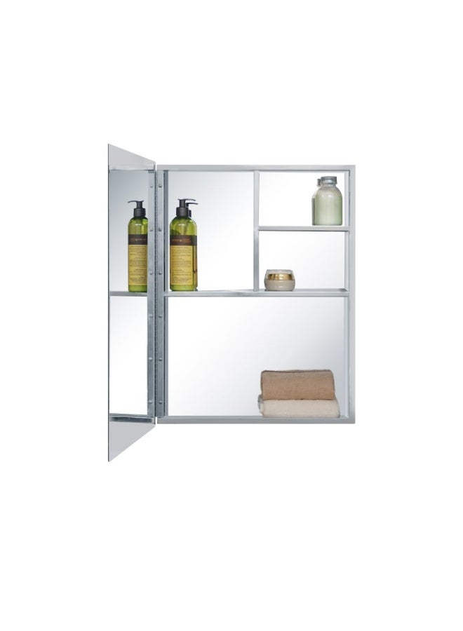 DANUBE HOME Milano Ss Cabinet Model : E4560 Size : 450X160X600Mm | Stainless steel Mirrors & Cabinets | Bathroom Vanity Cabinet With Mirror Wall Mounted For Toilet Bathroom - Chrome  - Image 2