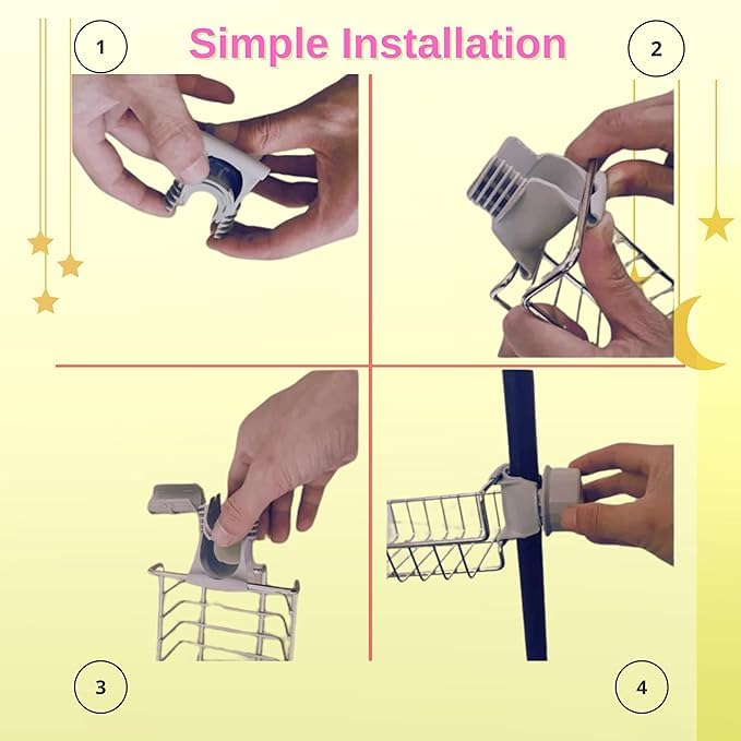 Riviox Stylish Kitchen Sink Organizer - Functional Soap Holder and Faucet Organizer for a Clean, Clutter-Free Kitchen Sink Area - Image 4