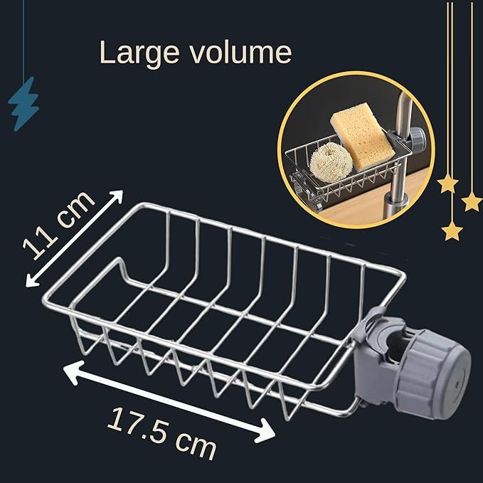 Riviox Stylish Kitchen Sink Organizer - Functional Soap Holder and Faucet Organizer for a Clean, Clutter-Free Kitchen Sink Area - Image 2