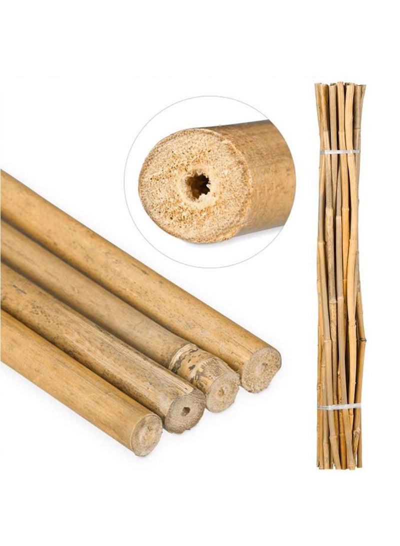LINGWEI Bamboo Garden Poles Professional Strong Heavy Duty Gardening Sticks Plants Support Trellises Natural Bamboo Poles Flower Home Indoor Outdoor Trellis 10pcs  - Image 1