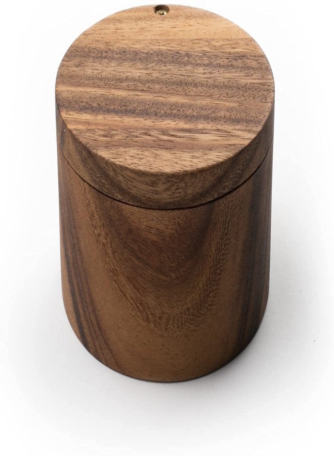 AnNafi® Salt Cellar Wooden Box With Swivel Cover | Bamboo Spice Box for Kitchen Classic Salt & Pepper Holder With Lid for Spices herbs & Seasonings Sea Salt - Image 3