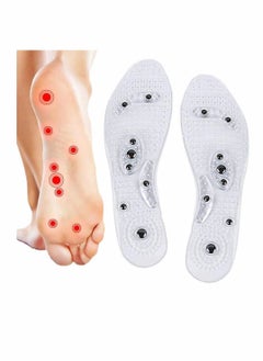 Magnetic Therapy Massage Insole, Breathable Foot Pad Health and Relax Muscles Anti-Sweat Comfort Acupressure Improve Blood Circulation Pain Relief Weight Loss for Men Women