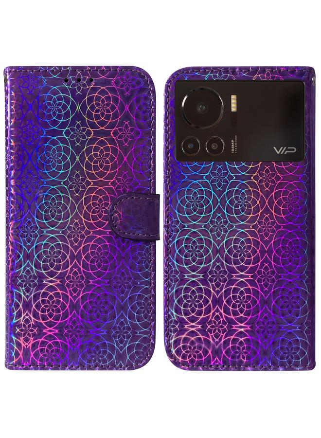 اس-توب جراب لهاتف Infinix Note 12 VIP مصنوع من الجلد الملون مع مشبك مغناطيسي - Image 1