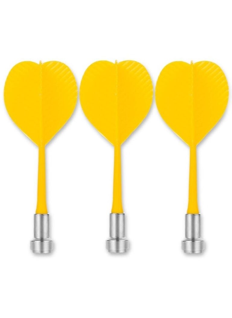 Generic - Safety Magnetic Dart with Metal Tips for Standard Dart Board Game 3Pcs, Yellow - Image 1