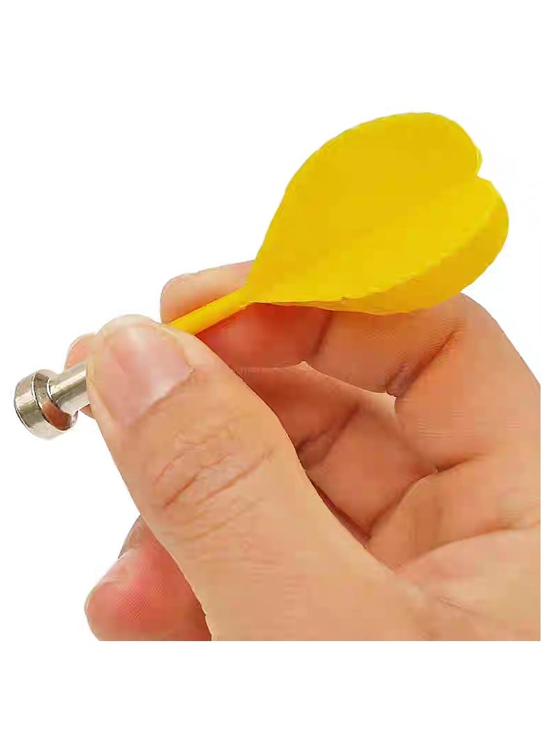 Generic - Safety Magnetic Dart with Metal Tips for Standard Dart Board Game 3Pcs, Yellow - Image 1
