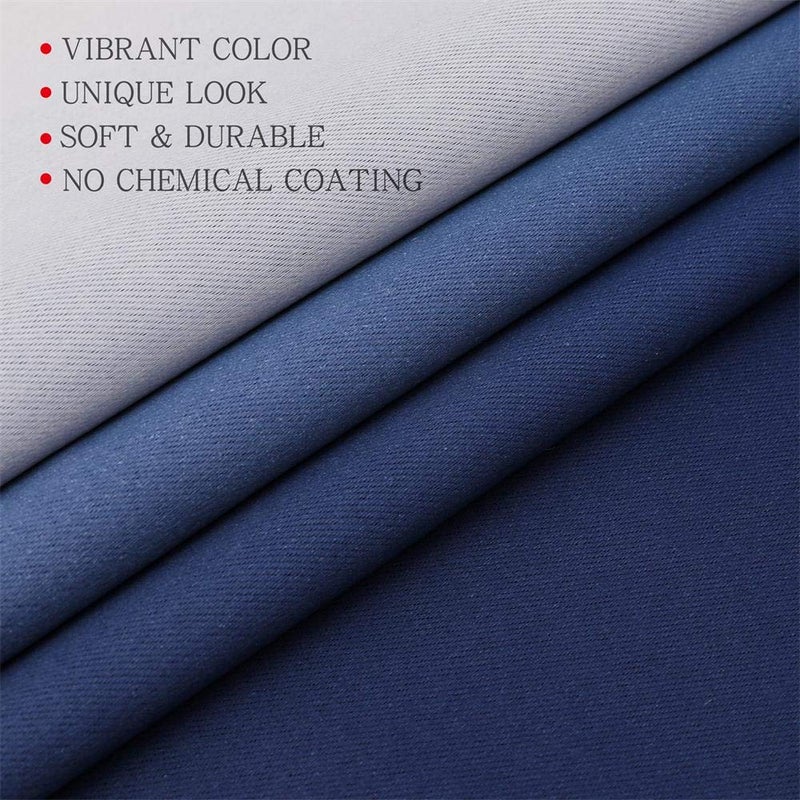 G2000 Blackout Curtains & Drapes for Bedroom Living Room 84 Inches Long Navy Blue and Greyish White Room Darkening Window Treatments Ombre Thermal Insulated Light Blocking Grommet Backdrop 2 Panels - Image 5