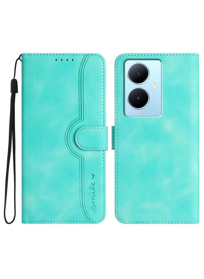 erorex Case For vivo V29 Lite Heart Pattern Skin Feel Leather Phone Case - Image 1