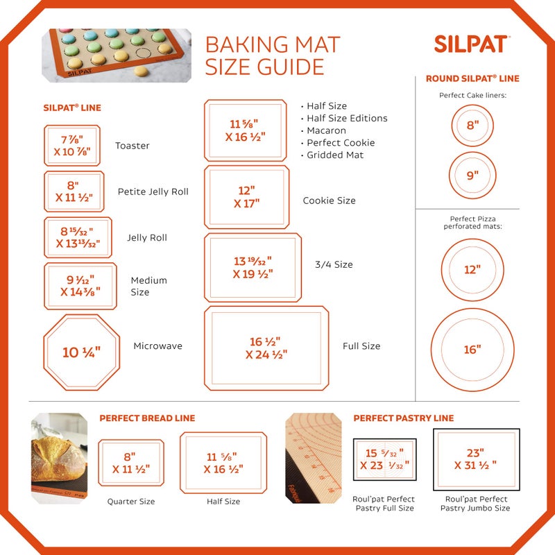 Silpat The Original Perfect Pizza Non-Stick Silicone Baking Mat, 12" Round, AH305-01 - Image 3