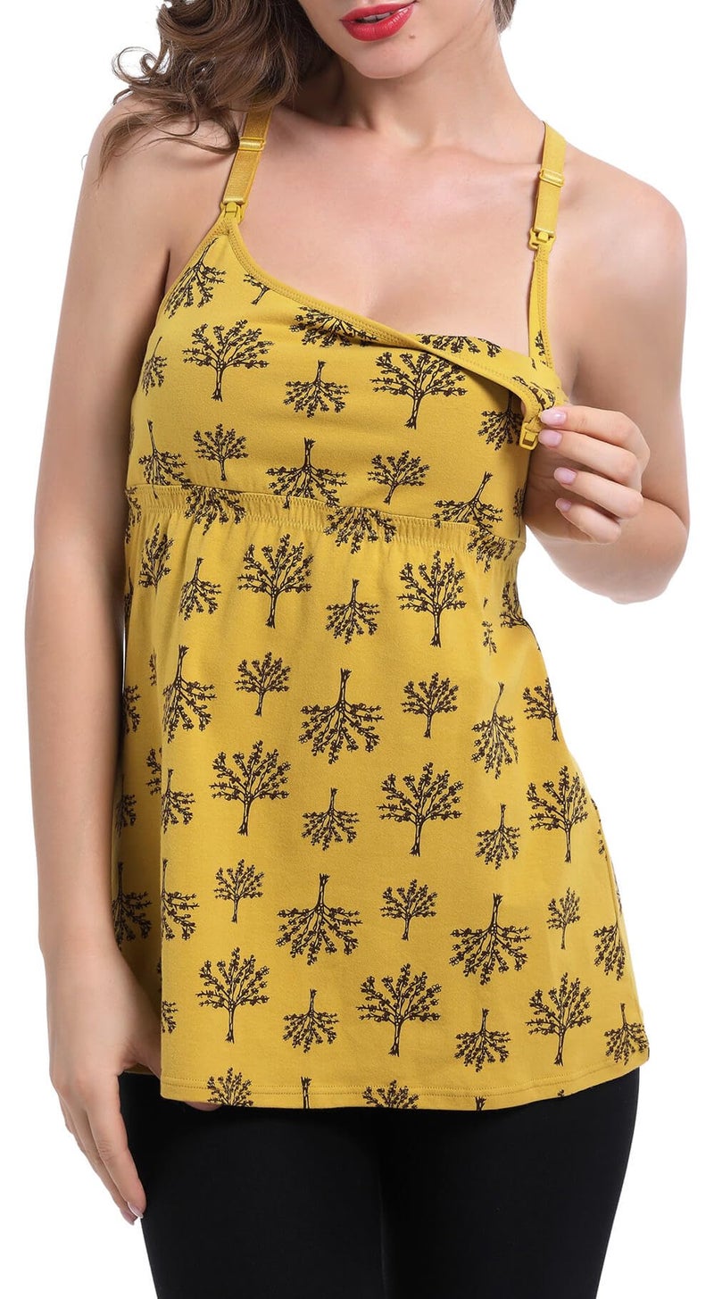 SUIEK Women's Nursing Tank Top Cami Maternity Bra Breastfeeding Shirts (Medium) - Image 2