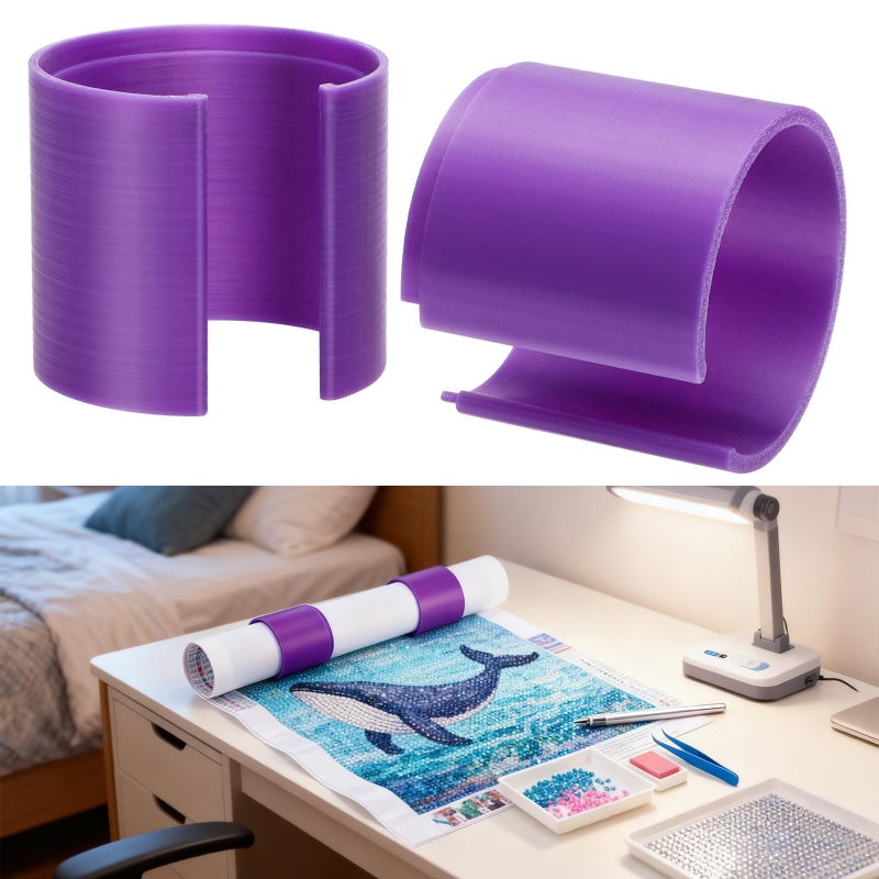 EEEKit 2 PCS Diamond Painting Roll Holders Connectable Diamond Painting Anti Roll Bracket for Smooth Painting Experience Storage - Image 3