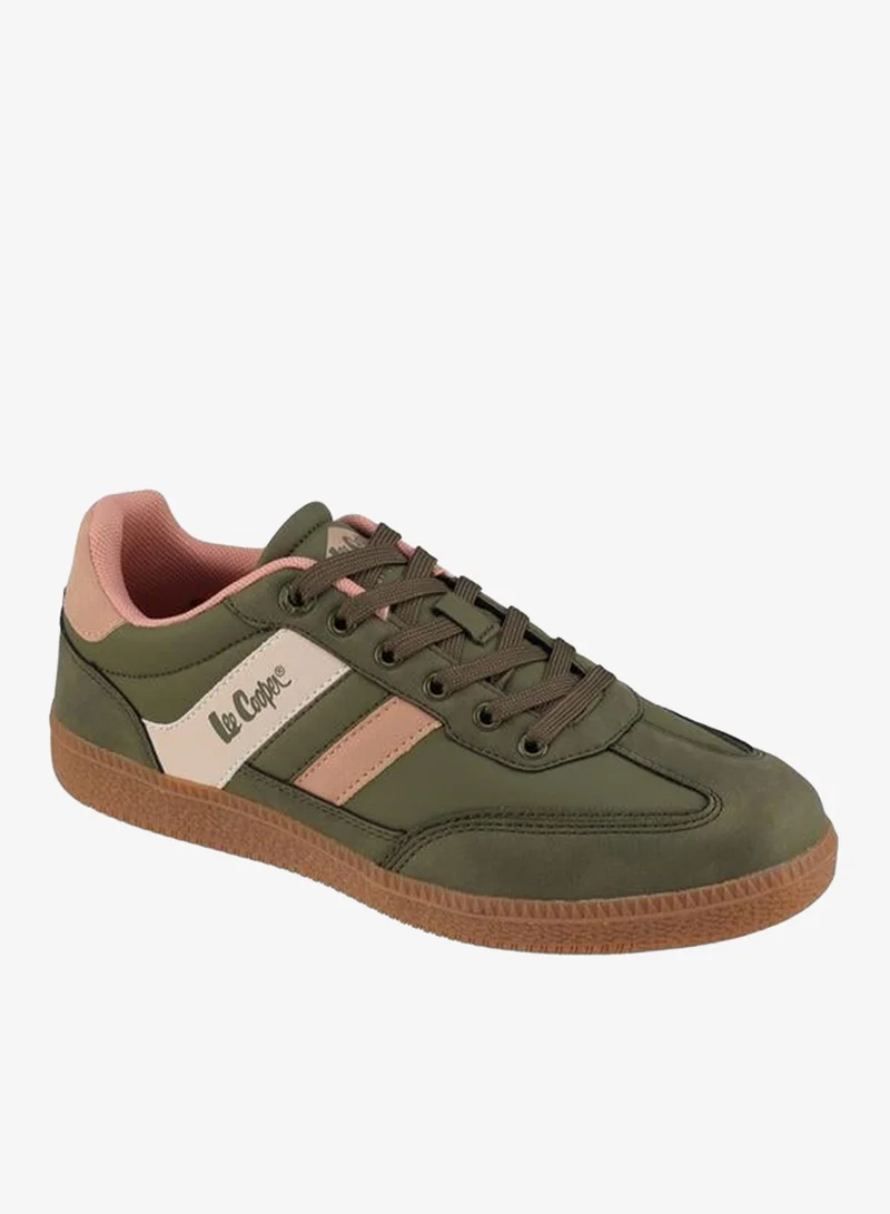 Lee Cooper KHAKI Women Panelled Lace-Up Ankle Sneakers for Women | Best Price UAE