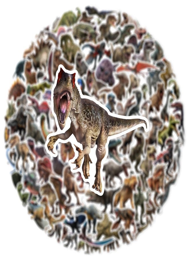 BBPOOL Jurassic Dinosaur Stickers for Boys Kids Teens Girls, 100PCS Cool Realistic Dino for Waterbottle Laptop Skateboard Vinyl Stickers for Teacher Reward Jurassic Adventure Party Favors - Image 3
