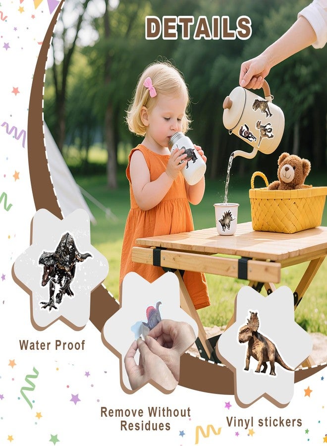 BBPOOL Jurassic Dinosaur Stickers for Boys Kids Teens Girls, 100PCS Cool Realistic Dino for Waterbottle Laptop Skateboard Vinyl Stickers for Teacher Reward Jurassic Adventure Party Favors - Image 4