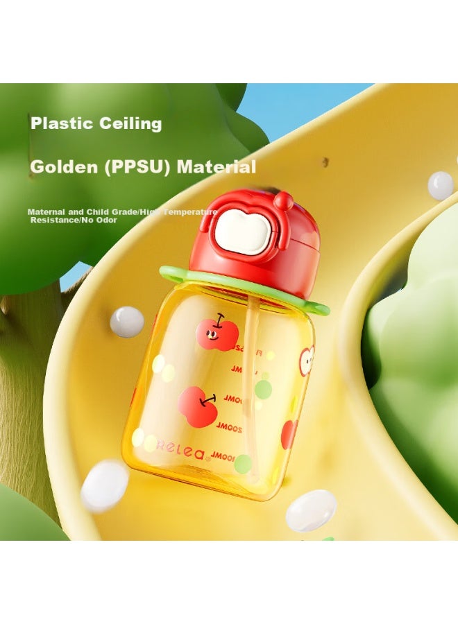 Relea Plastic Cup Ppsu Children's Straw Cup Maternal Special Water Cup Pot Portable Large Capacity Water Cup High Temperature Resistant Cup - Image 1