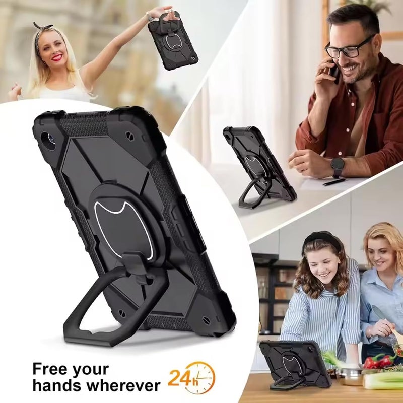 لاكيون حقيبة لوحي لجهاز Samsung Galaxy Tab A11 مقاس 8.7 بوصة، حقيبة واقية متينة ومقاومة للصدمات مع حامل قابل للطي يدور 360 درجة وحامل قلم وواقي شاشة - Image 5